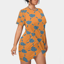 Load image into Gallery viewer, UTO IV Women’s Stacked Hem Dress With Short Sleeve（Plus Size）
