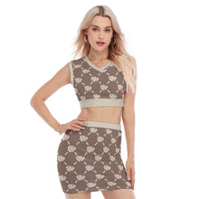 Load image into Gallery viewer, UTO IV V-Neck Vest Skirt Suit
