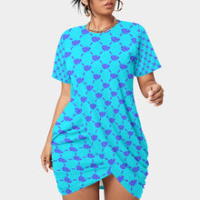 Load image into Gallery viewer, UTO IV Women’s Stacked Hem Dress With Short Sleeve（Plus Size）
