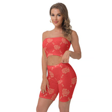 Load image into Gallery viewer, UTO IV Women&#39;s Breast Wrap Shorts Suit
