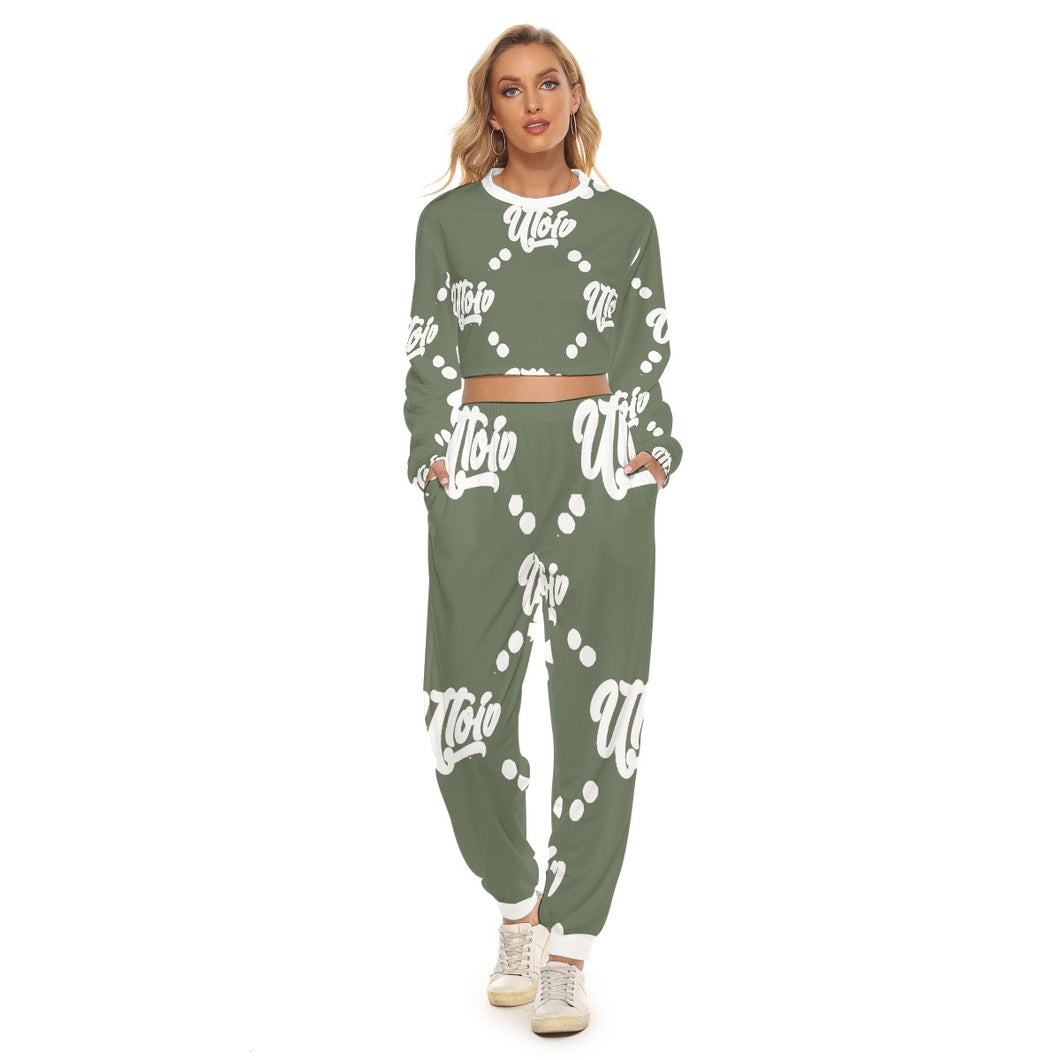 UTO IV Women's Crop Sweatshirt Suit