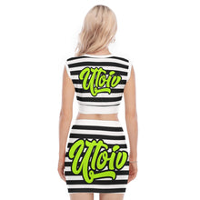 Load image into Gallery viewer, UTO IV V-Neck Vest Skirt Suit

