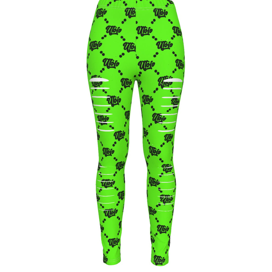 UTO IV Women's Ripped Leggings