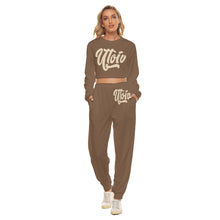 Load image into Gallery viewer, UTO IV &quot;Kahawia&quot; Women&#39;s Crop Sweatshirt Suit
