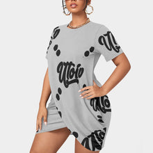 Load image into Gallery viewer, UTO IV Women’s Stacked Hem Dress With Short Sleeve（Plus Size）
