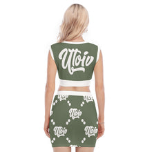 Load image into Gallery viewer, UTO IV V-Neck Vest Skirt Suit
