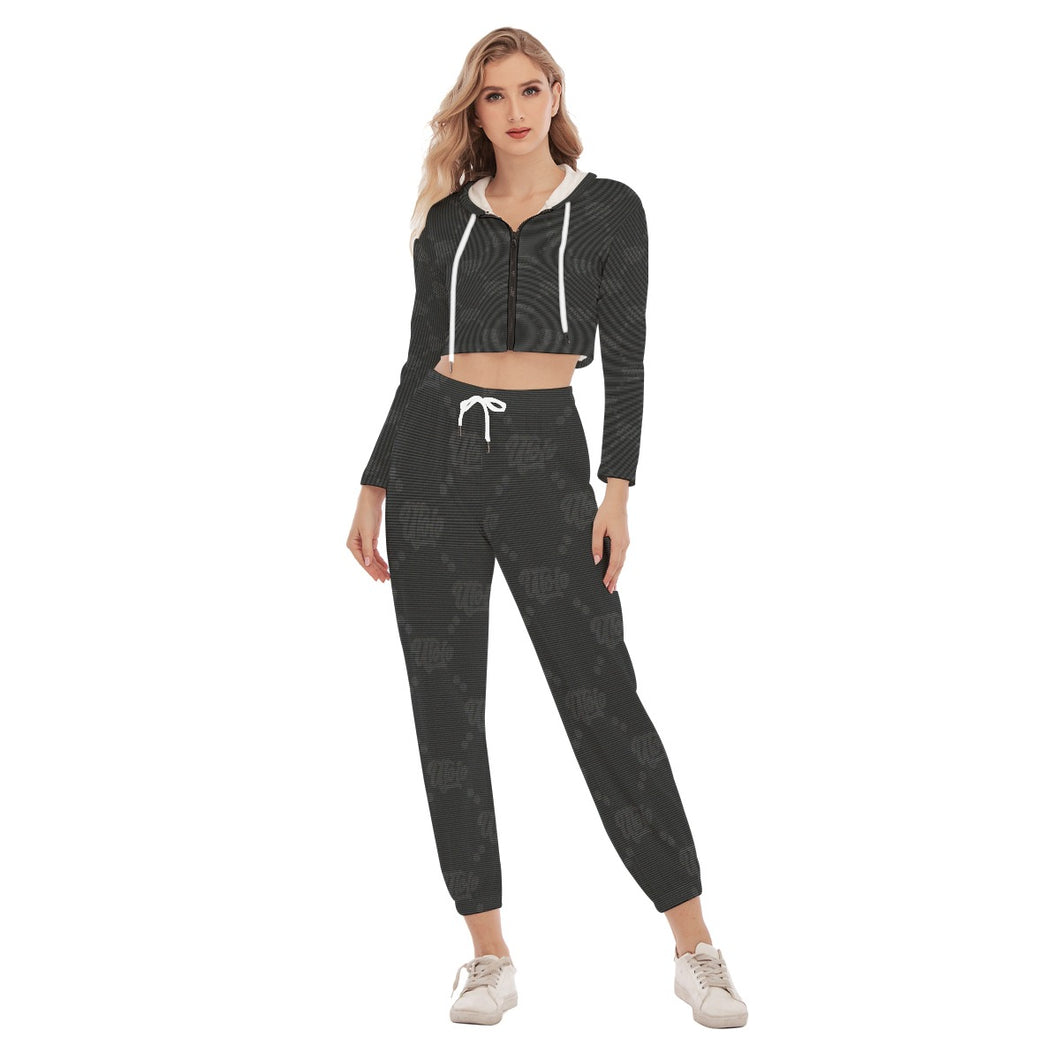 UTO IV Women's Crop Hoodie Sports Set
