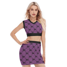 Load image into Gallery viewer, UTO IV V-Neck Vest Skirt Suit
