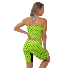 Load image into Gallery viewer, UTO IV &quot;Emerald Tree&quot; Women&#39;s Breast Wrap Shorts Suit
