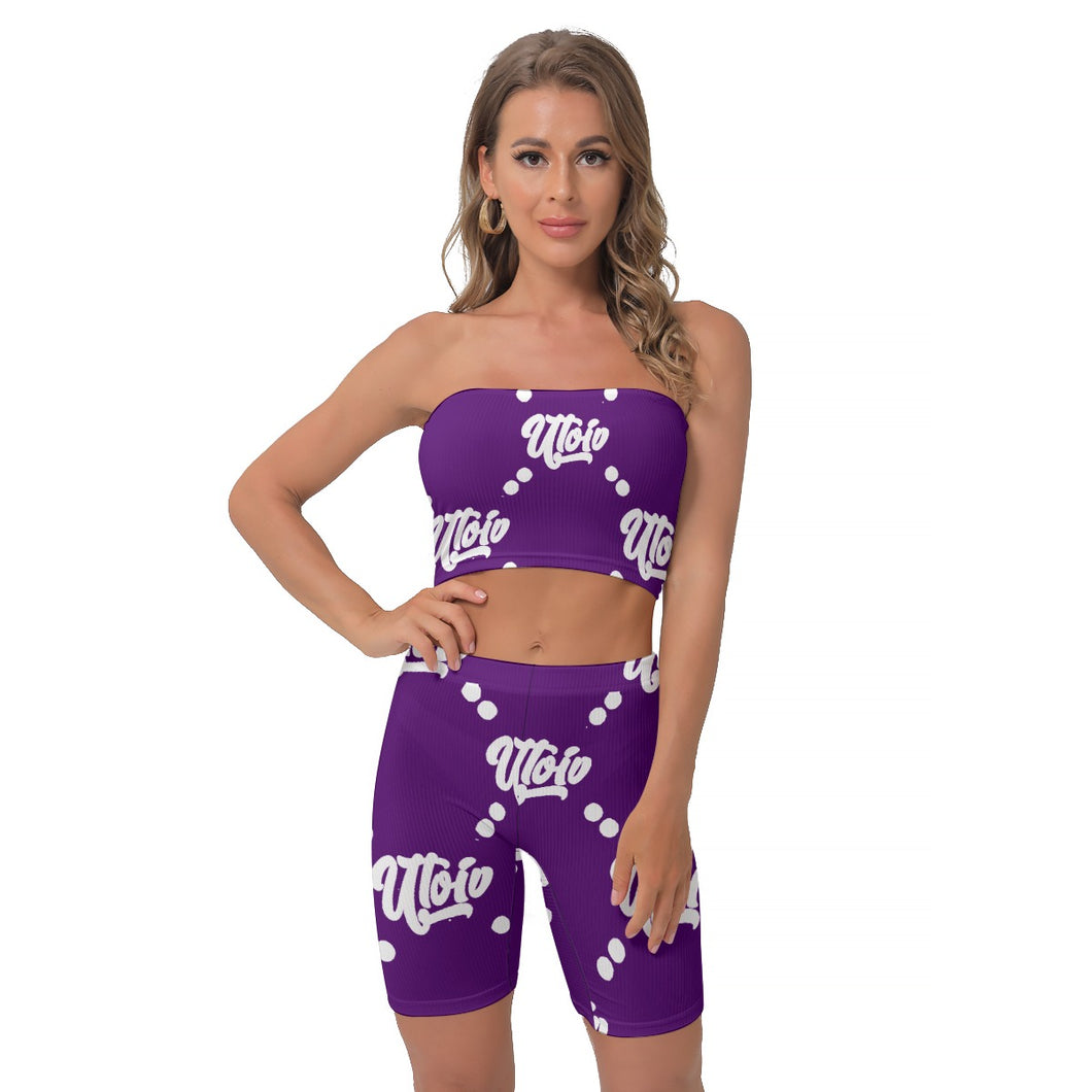 UTO IV Women's Breast Wrap Shorts Suit