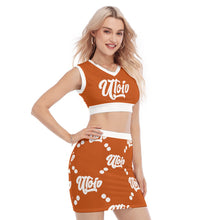 Load image into Gallery viewer, UTO IV V-Neck Vest Skirt Suit
