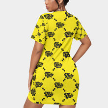 Load image into Gallery viewer, UTO IV Women’s Stacked Hem Dress With Short Sleeve（Plus Size）
