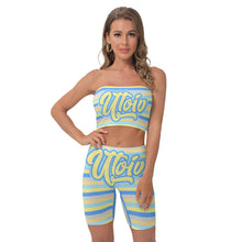 Load image into Gallery viewer, UTO IV Women&#39;s Breast Wrap Shorts Suit

