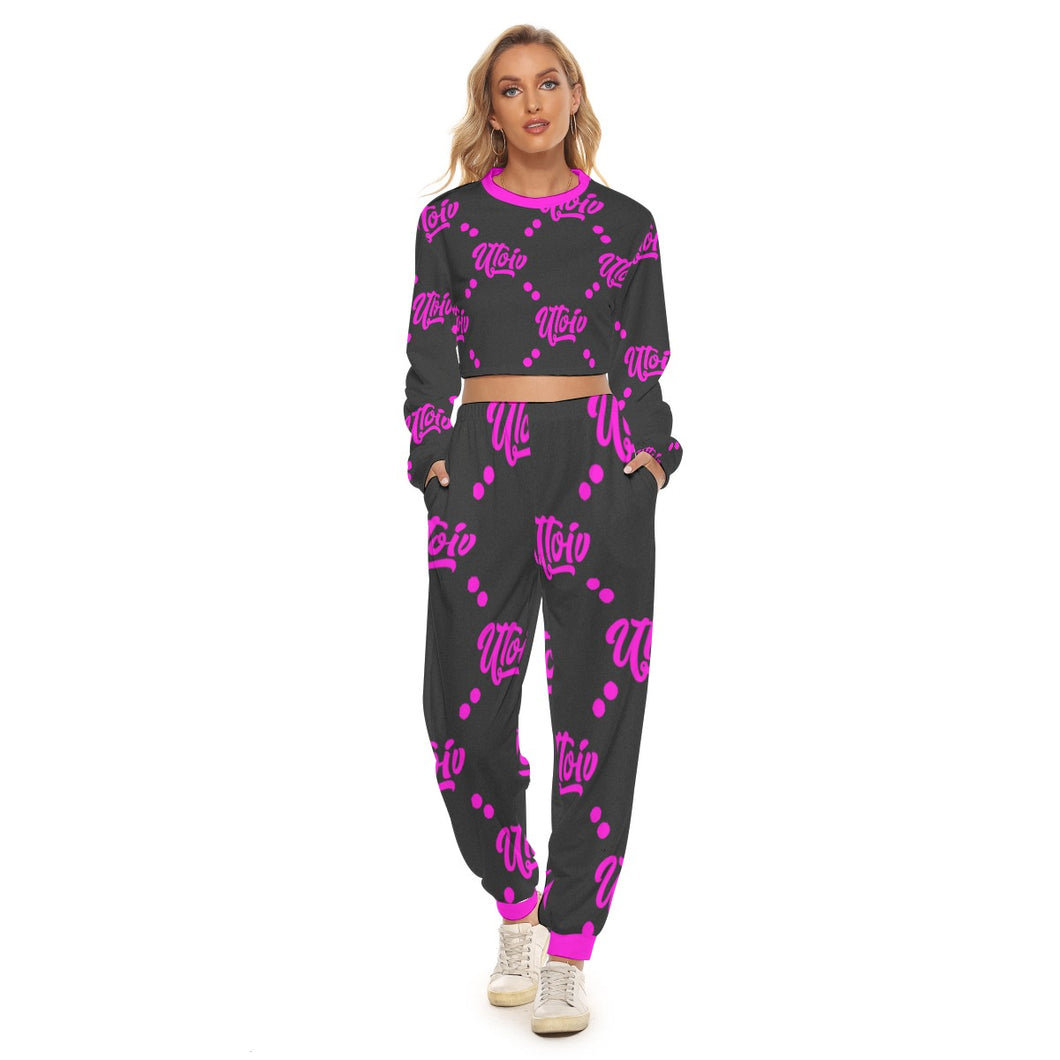 UTO IV Women's Crop Sweatshirt Suit