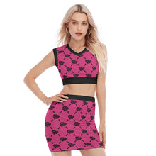 Load image into Gallery viewer, UTO IV V-Neck Vest Skirt Suit
