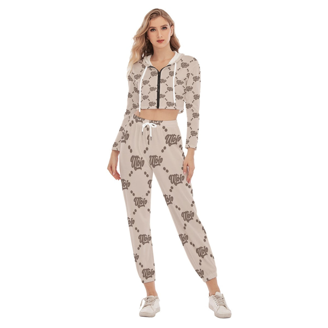 UTO IV Women's Crop Hoodie Sports Set