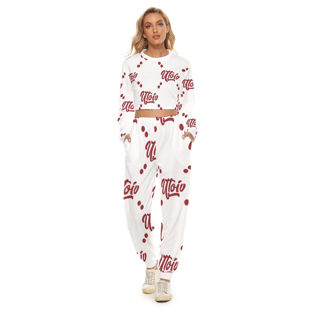 UTO IV Women's Crop Sweatshirt Suit