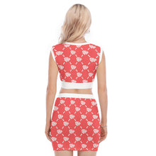 Load image into Gallery viewer, UTO IV V-Neck Vest Skirt Suit
