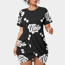 Load image into Gallery viewer, UTO IV Women’s Stacked Hem Dress With Short Sleeve（Plus Size）
