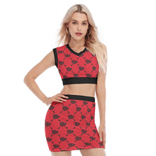 Load image into Gallery viewer, UTO IV V-Neck Vest Skirt Suit
