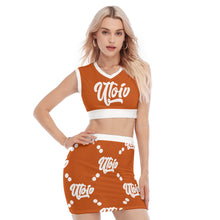 Load image into Gallery viewer, UTO IV V-Neck Vest Skirt Suit
