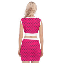 Load image into Gallery viewer, UTO IV V-Neck Vest Skirt Suit
