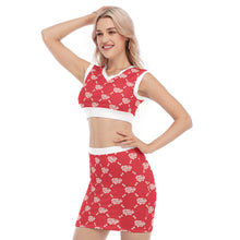 Load image into Gallery viewer, UTO IV V-Neck Vest Skirt Suit
