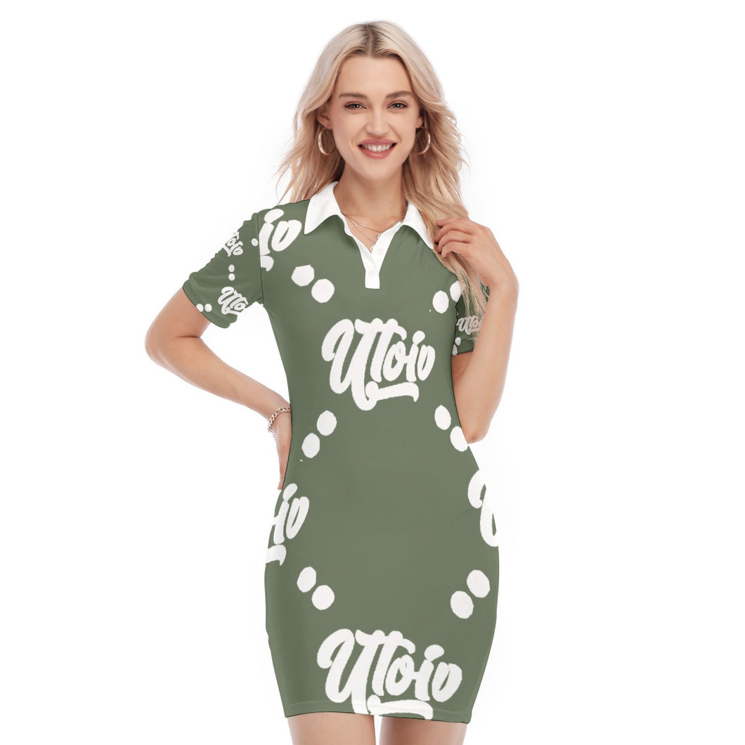 UTO IV Women's Polo Collar Dress