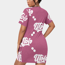 Load image into Gallery viewer, UTO IV Women’s Stacked Hem Dress With Short Sleeve（Plus Size）
