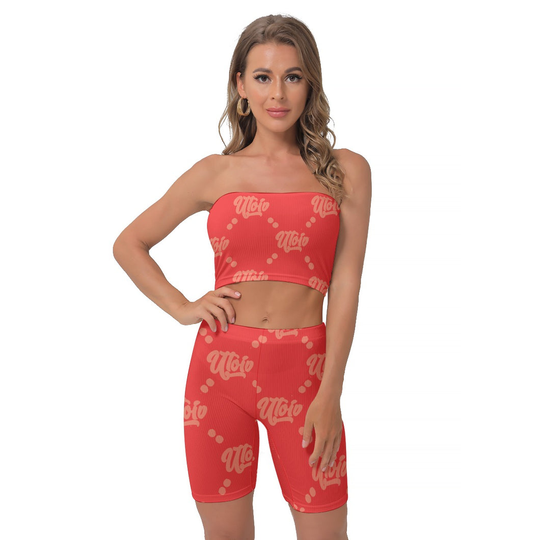 UTO IV Women's Breast Wrap Shorts Suit