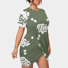 Load image into Gallery viewer, UTO IV Women’s Stacked Hem Dress With Short Sleeve（Plus Size）
