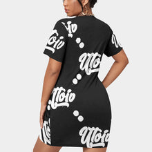 Load image into Gallery viewer, UTO IV Women’s Stacked Hem Dress With Short Sleeve（Plus Size）

