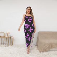 Load image into Gallery viewer, UTO IV Women&#39;s Oblique-Shoulder Exposure Dress With Side Split (Plus Size)
