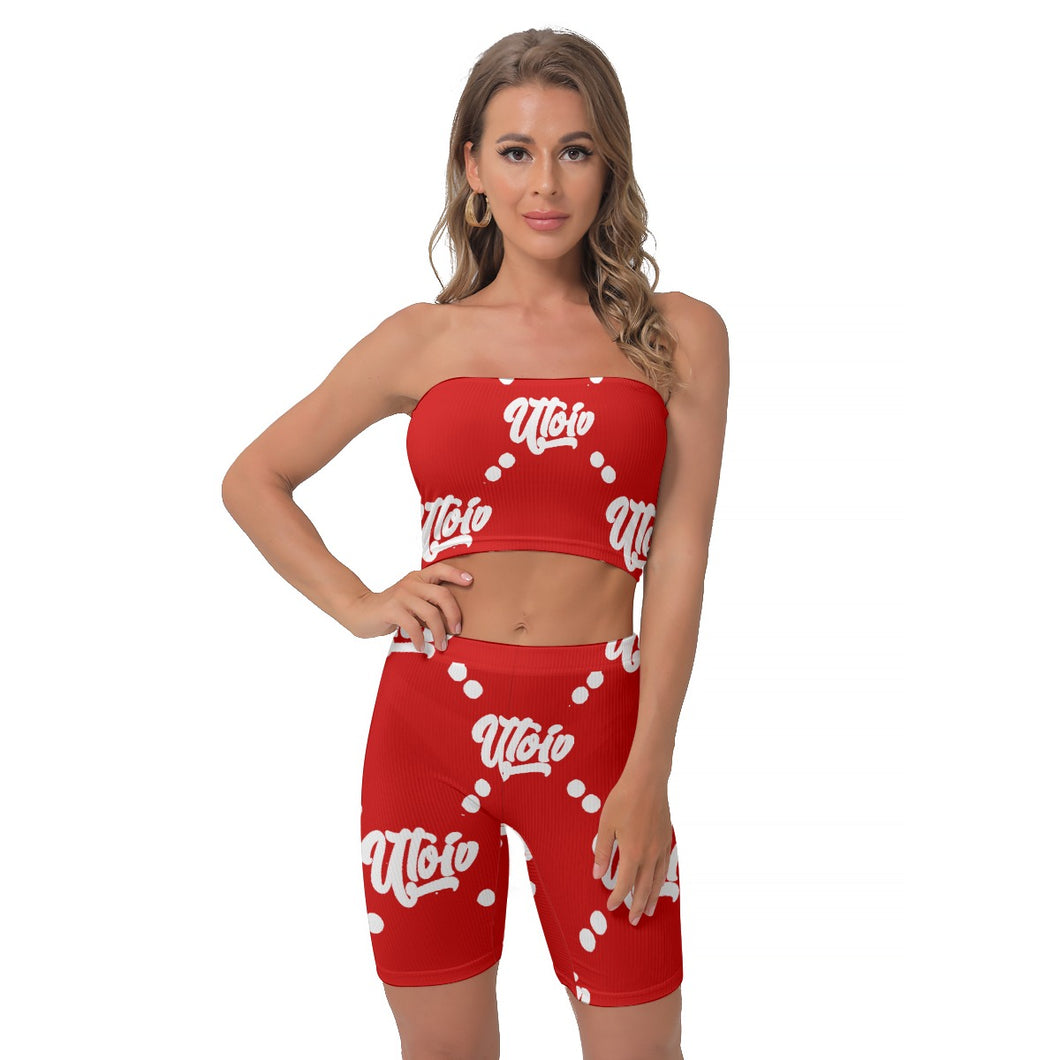 UTO IV Women's Breast Wrap Shorts Suit