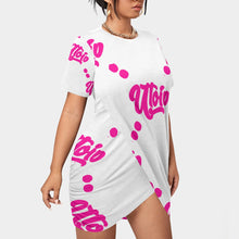 Load image into Gallery viewer, UTO IV Women’s Stacked Hem Dress With Short Sleeve（Plus Size）
