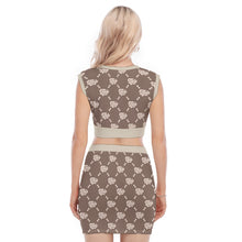 Load image into Gallery viewer, UTO IV V-Neck Vest Skirt Suit
