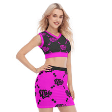 Load image into Gallery viewer, UTO IV V-Neck Vest Skirt Suit

