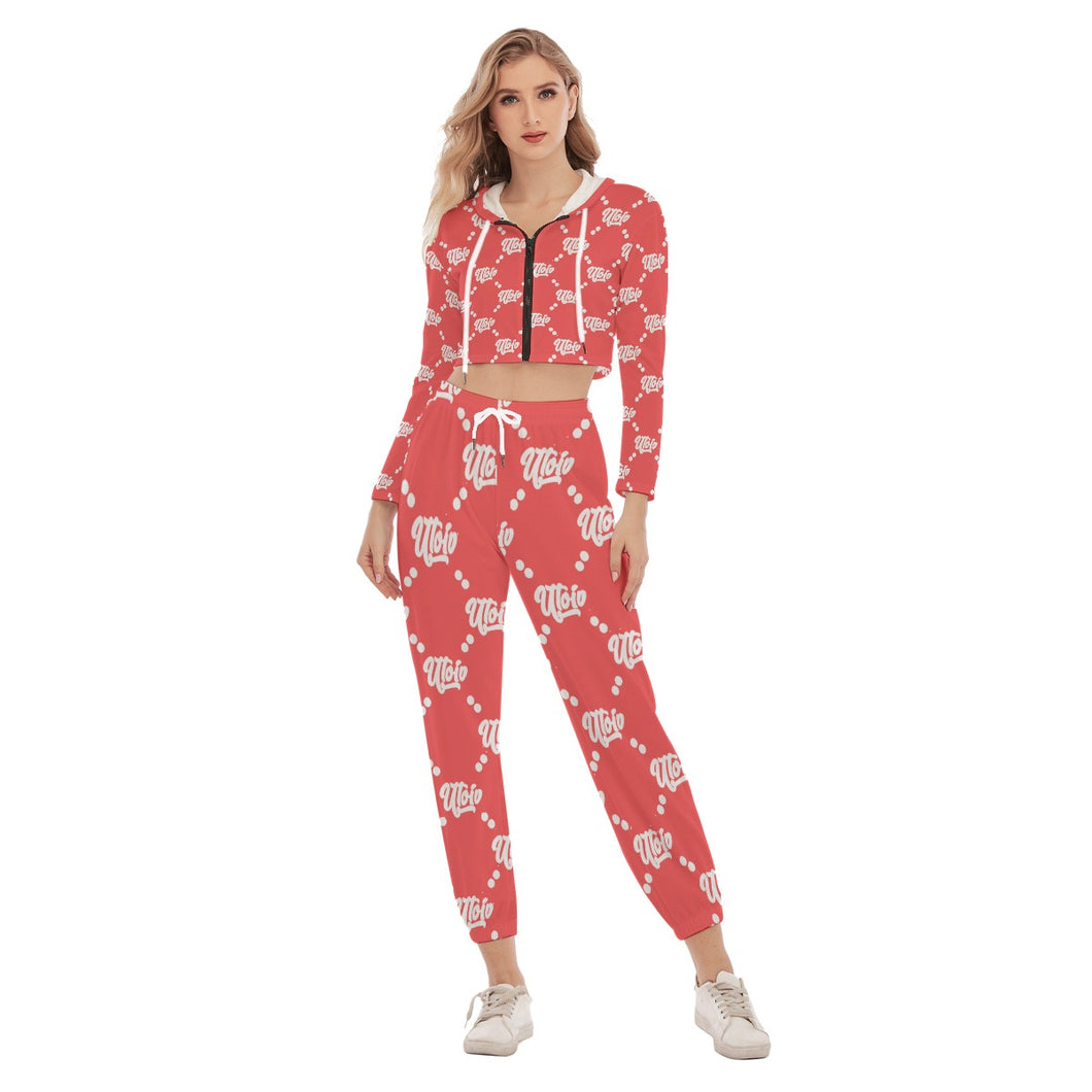 UTO IV Women's Crop Hoodie Sports Set