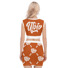 Load image into Gallery viewer, UTO IV V-Neck Vest Skirt Suit
