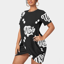 Load image into Gallery viewer, UTO IV Women’s Stacked Hem Dress With Short Sleeve（Plus Size）
