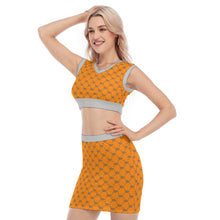 Load image into Gallery viewer, UTO IV V-Neck Vest Skirt Suit
