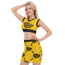 Load image into Gallery viewer, UTO IV V-Neck Vest Skirt Suit

