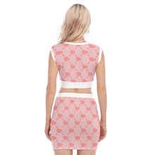 Load image into Gallery viewer, UTO IV Women&#39;s Collarless V Collar Vest Skirt Suit

