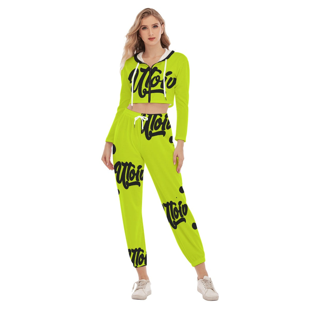 UTO IV Women's Crop Hoodie Sports Set
