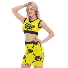 Load image into Gallery viewer, UTO IV V-Neck Vest Skirt Suit
