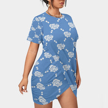 Load image into Gallery viewer, UTO IV Women’s Stacked Hem Dress With Short Sleeve（Plus Size）
