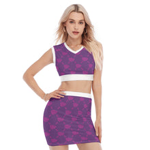 Load image into Gallery viewer, UTO IV V-Neck Vest Skirt Suit
