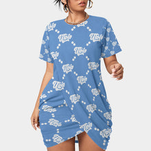 Load image into Gallery viewer, UTO IV Women’s Stacked Hem Dress With Short Sleeve（Plus Size）
