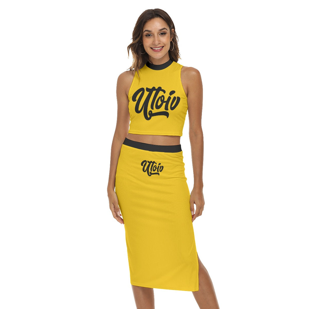UTO IV Women's Tank Top & Split High Skirt Set