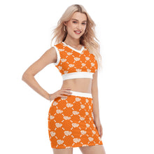 Load image into Gallery viewer, UTO IV Women&#39;s Collarless V Collar Vest Skirt Suit
